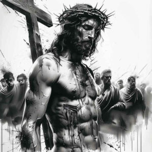 jesus-savior-tattoo – tattoo design ideas free ai generated – detailed-rendering – for-lower-back – Gallery: jesus-inkby-ai