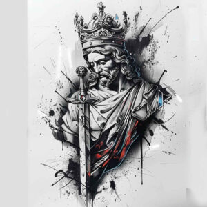 jesus-savior-tattoo – tattoo design ideas free ai generated – soft-highlights – for-shoulder-blade – Gallery: jesus-inkby-ai