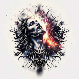 jesus-savior-tattoo – tattoo design ideas free ai generated – vivid-detail – for-biceps – Gallery: jesus-inkby-ai