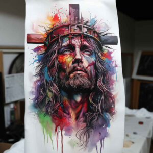 jesus-spirit-tattoo – tattoo design ideas free ai generated – detail-accuracy – for-calf – Gallery: jesus-inkby-ai