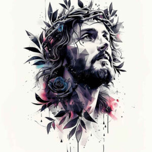 jesus-spiritual-power-tattoo – tattoo design ideas free ai generated – life-like – for-back – Gallery: jesus-inkby-ai