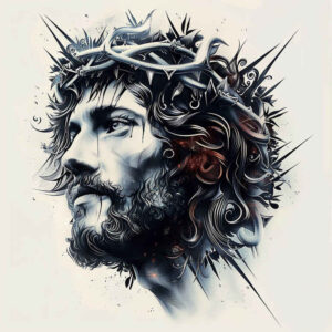 jesus-spiritual-power-tattoo – tattoo design ideas free ai generated – tonal-depth – for-triceps – Gallery: jesus-inkby-ai