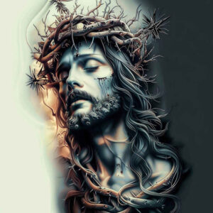 jesus-spiritual-strength-tattoo – tattoo design ideas free ai generated – refined-lines – for-knee – Gallery: jesus-inkby-ai