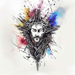 jesus-traditional-tattoo – tattoo design ideas free ai generated – high-definition – for-side-torso – Gallery: jesus-inkby-ai