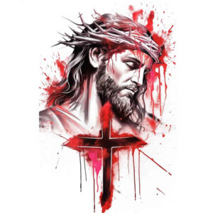 jesus-traditional-tattoo – tattoo design ideas free ai generated – rich-blacks – for-shoulder – Gallery: jesus-inkby-ai