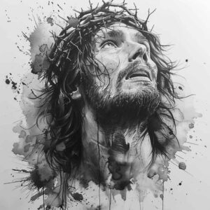 jesus-with-grace – tattoo design ideas free ai generated – gentle-shadow – for-wrist-side – Gallery: jesus-inkby-ai