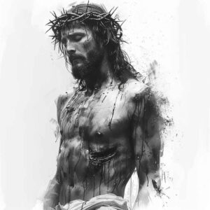 jesus-with-wounds – tattoo design ideas free ai generated – true-to-life – for-back-shoulder – Gallery: jesus-inkby-ai