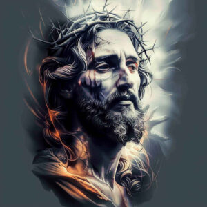 jesus-worship-tattoo – tattoo design ideas free ai generated – contour-shading – for-thigh – Gallery: jesus-inkby-ai