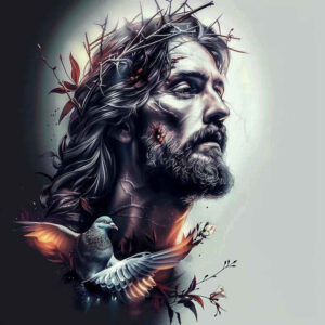 praying-jesus-tattoo – tattoo design ideas free ai generated – photo-ink – for-toe – Gallery: jesus-inkby-ai