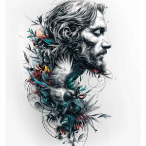 spiritual-jesus-tattoo – tattoo design ideas free ai generated – optical-depth – for-stomach – Gallery: jesus-inkby-ai