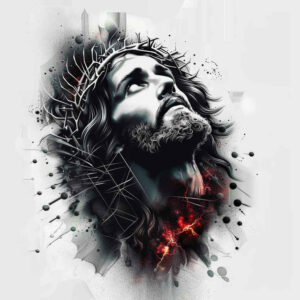 spiritual-jesus-tattoo – tattoo design ideas free ai generated – photographic-quality – for-temple – Gallery: jesus-inkby-ai
