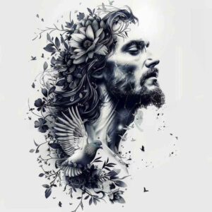 spiritual-jesus-tattoo – tattoo design ideas free ai generated – visual-accuracy – for-side – Gallery: jesus-inkby-ai
