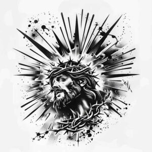 symbol-of-faith – tattoo design ideas free ai generated – inner-glow – for-arm – Gallery: jesus-inkby-ai