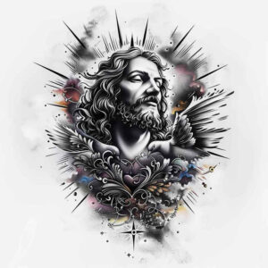jesus tattoo design ideas bold motifs blessing for stomach