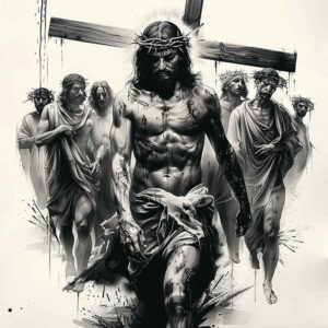 jesus tattoo design ideas Realism natural tones compassion for fingers