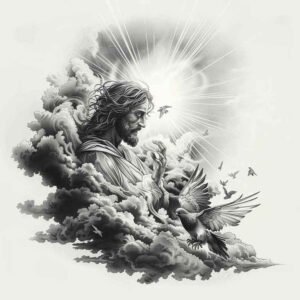jesus tattoo design ideas Surrealism visionary compassion for lower chest