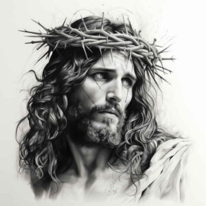 jesus tattoo design ideas fine detail compassionate for upper back