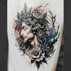 jesus tattoo design ideas light play compassionate stands for determination