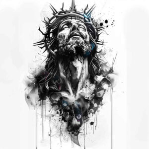 jesus tattoo design ideas reflection effect cross embodying resilience