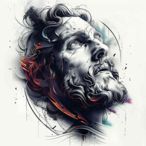 jesus tattoo design ideas Realism natural contrast cross for abdomen