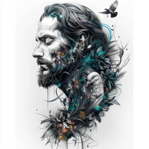 jesus tattoo design ideas Realism reflective light cross for shoulder
