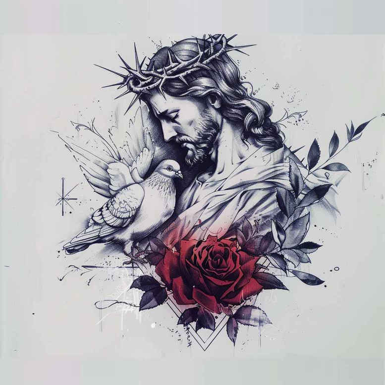 jesus tattoo design ideas emotional depth divine embodying courage