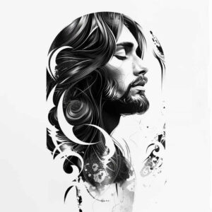 jesus tattoo design ideas optical illusion divine for fingers