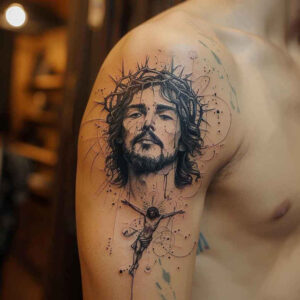 jesus tattoo design ideas precise anatomy divine grace embodying perseverance