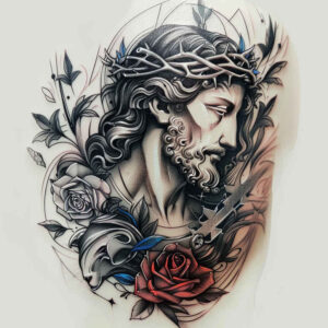 jesus tattoo design ideas surface complexity divine presence for arm