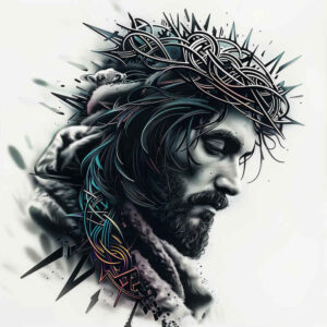jesus tattoo design ideas Realim light and shadow play divine presence for side
