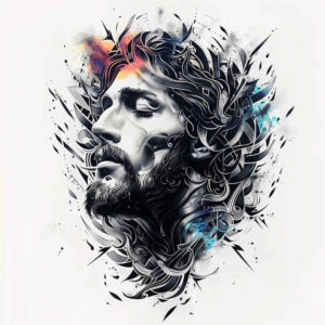 jesus tattoo design ideas detailed rendering gentle for back shoulder