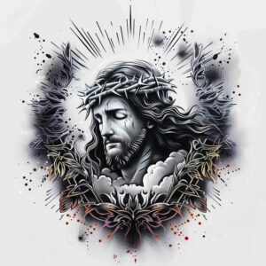 jesus tattoo design ideas realistic shadowing holy figure meaning determination