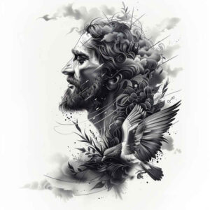 jesus tattoo design ideas natural finish holy figure symbolising resilience
