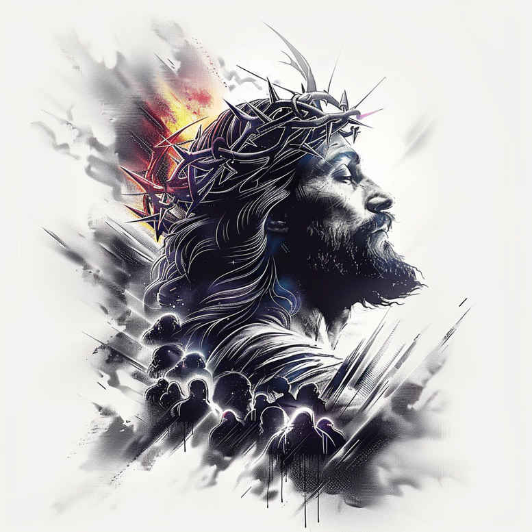jesus tattoo design ideas Realism full detail holy hands for neck