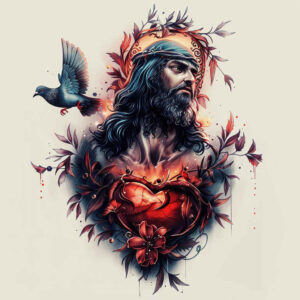 jesus tattoo design ideas ink realism holy spirit symbolising endurance