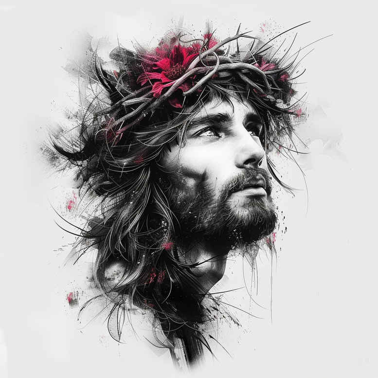 jesus tattoo design ideas dimensional ink light for neck