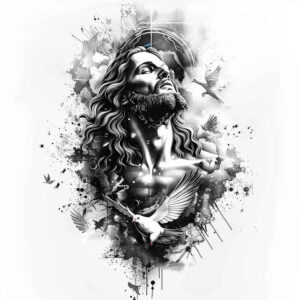 jesus tattoo design ideas dream motifs light for upper back