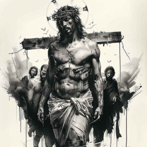 jesus tattoo design ideas dreamlike peaceful for spine