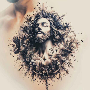 jesus tattoo design ideas refined detail peaceful shows endurance