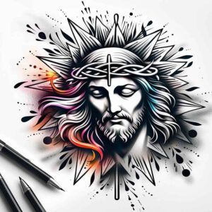 jesus tattoo design ideas perfect proportions prayerful symbolising courage