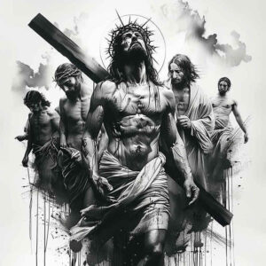 jesus tattoo design ideas Realism transparent layer resurrection endurance and power