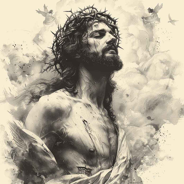 jesus tattoo design ideas ultra detailed resurrection shows endurance