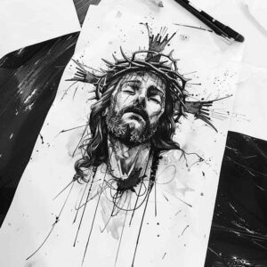jesus tattoo design ideas Realism inner glow sacred aura represents strength