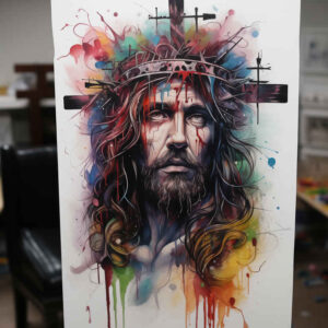jesus tattoo design ideas bright color sacred heart for wrist side