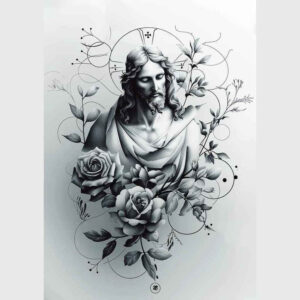 jesus tattoo design ideas realistic dimension sacred imagery for temple