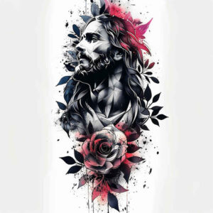 jesus tattoo design ideas true-to-life sacred imagery symbolising strength