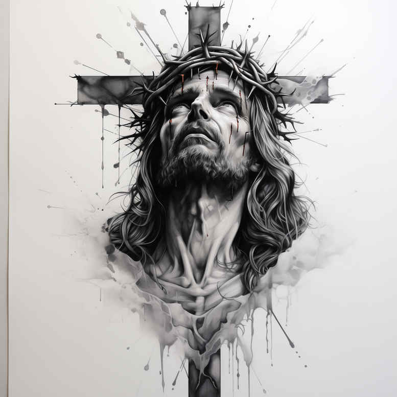 jesus tattoo design ideas color precision sacred symbols for back shoulder