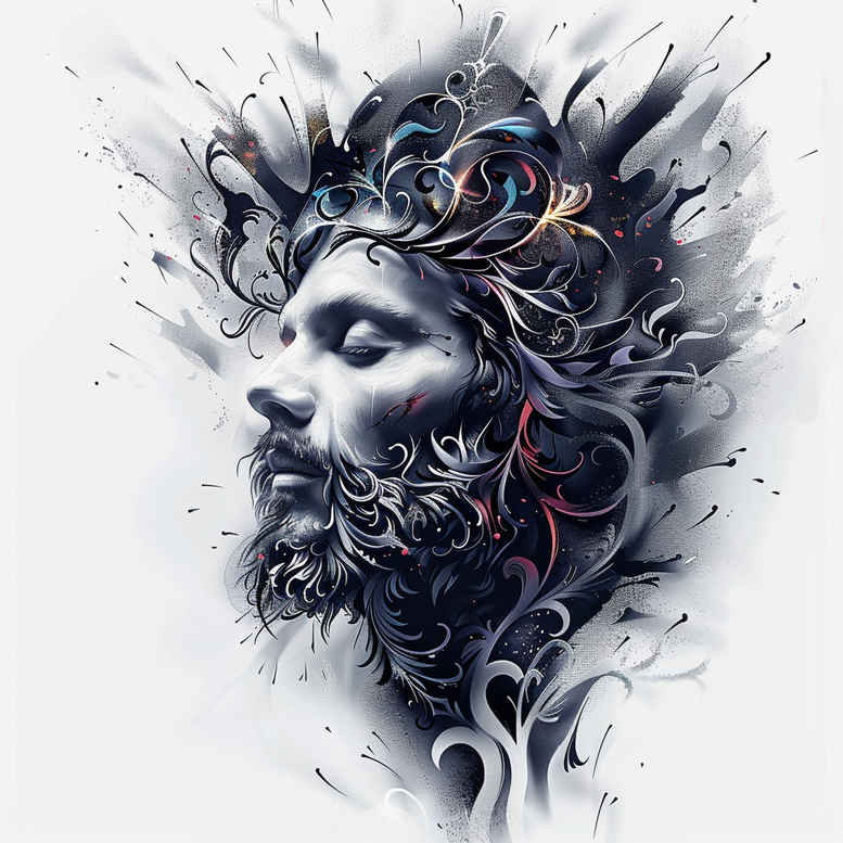 jesus tattoo design ideas Surrealism otherworldly salvation for full back