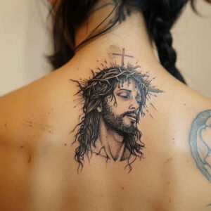 jesus tattoo design ideas realistic perspective salvation represents endurance