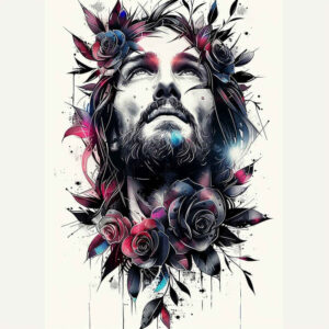 jesus tattoo design ideas contrast play spiritual light for lower arm